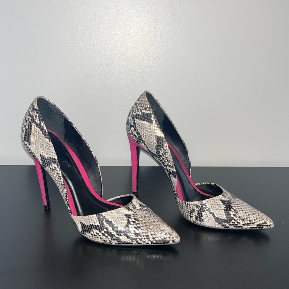 Snakeskin & Hot Pink Aldo Heels